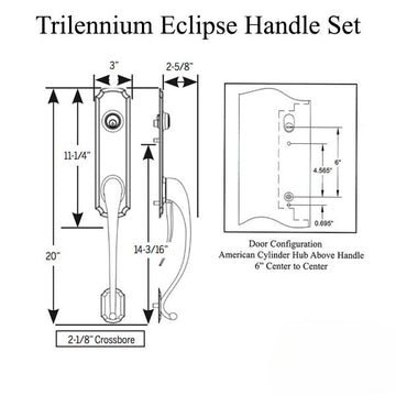 TRILENNIUM ECLIPSE HANDLE WITH GRIP RIGHT HAND KWIKSET/WEISER